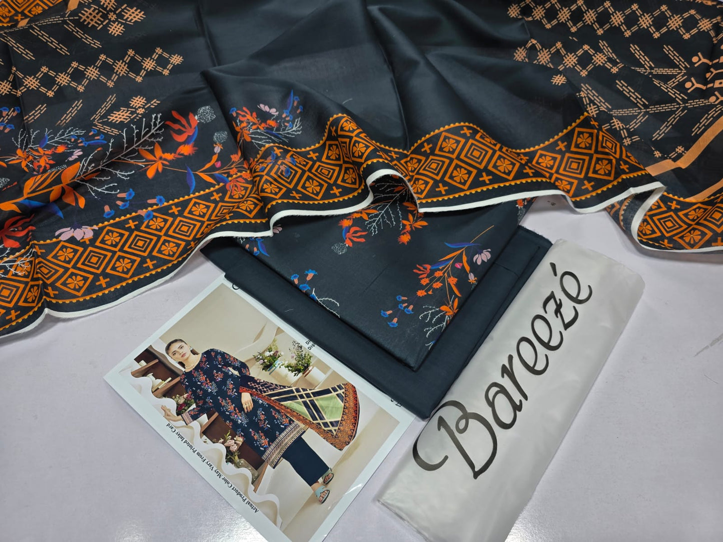 Lawn 3 Piece Digital Print (BAREEZE) S