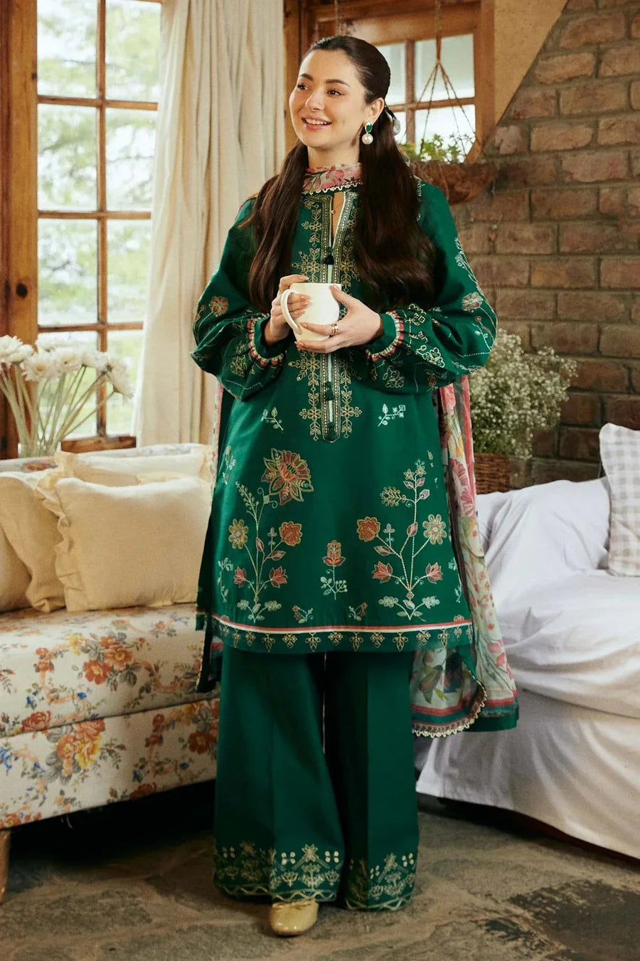 Lawn 3 Piece Embroidered Unstitched (Coco by ZARA SHAHJAHAN)