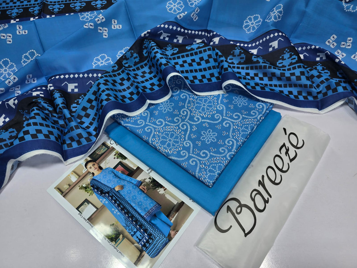 Lawn 3 Piece Digital Print (BAREEZE) S