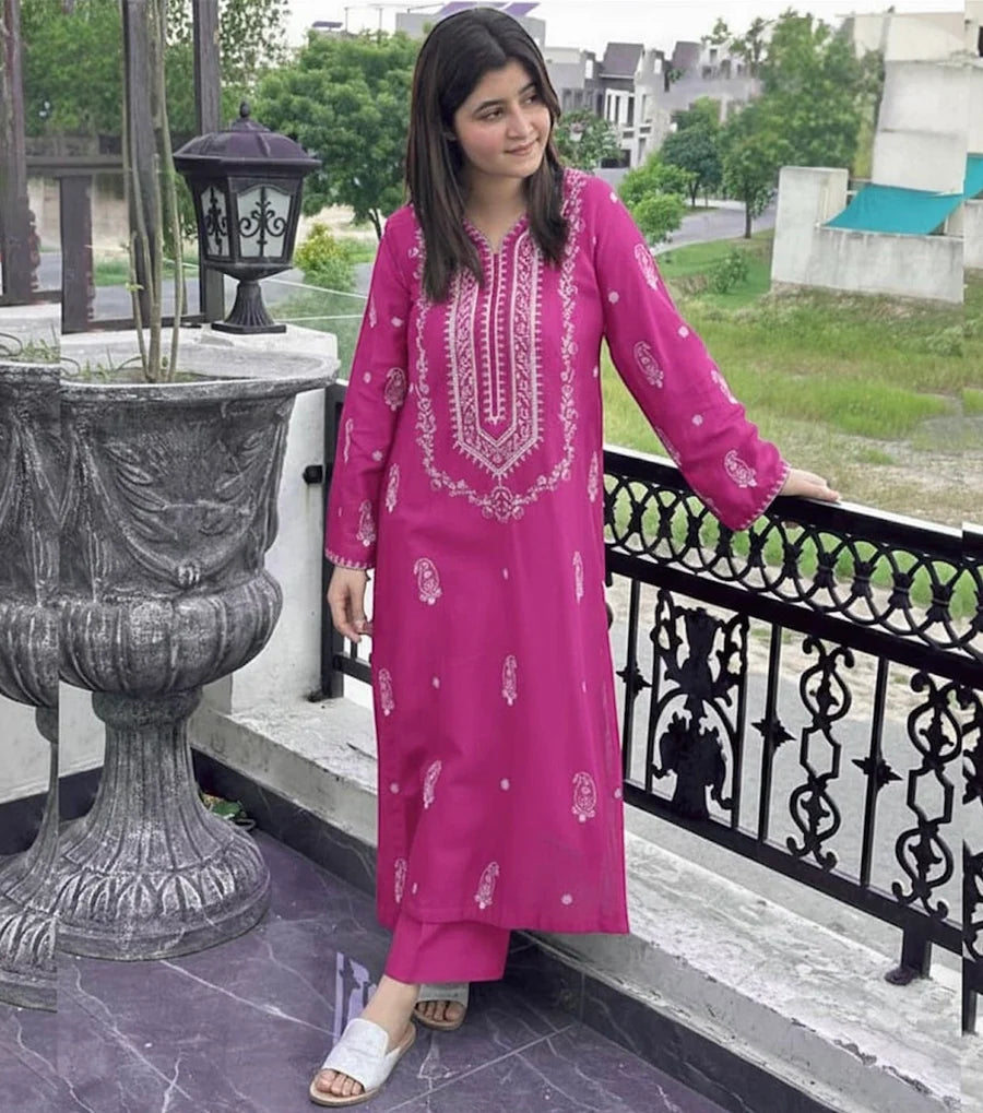 Lawn 2 Piece Embroidered Unstitched