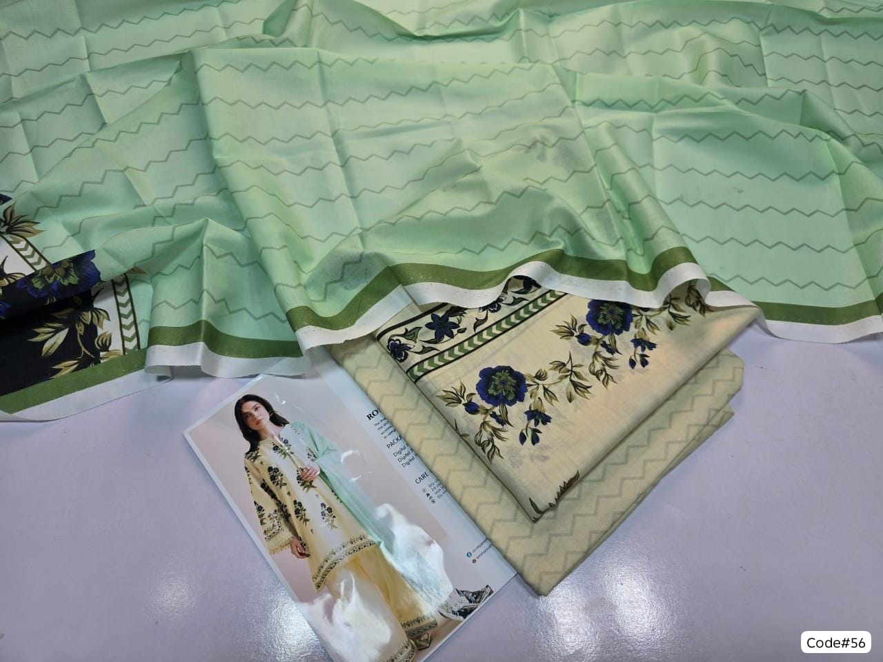 COCO by Zara Shahjahan 3-Piece Printed Summer Lawn Suit (Unstitched)