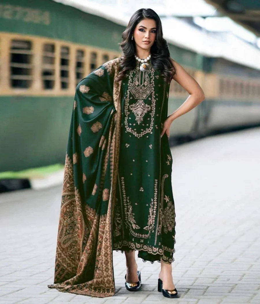 Lawn 3 Piece Embroidered Unstitched (Khaadi)