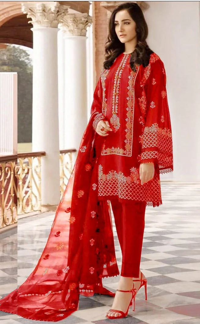 Lawn 3 Piece Embroidered Unstitched