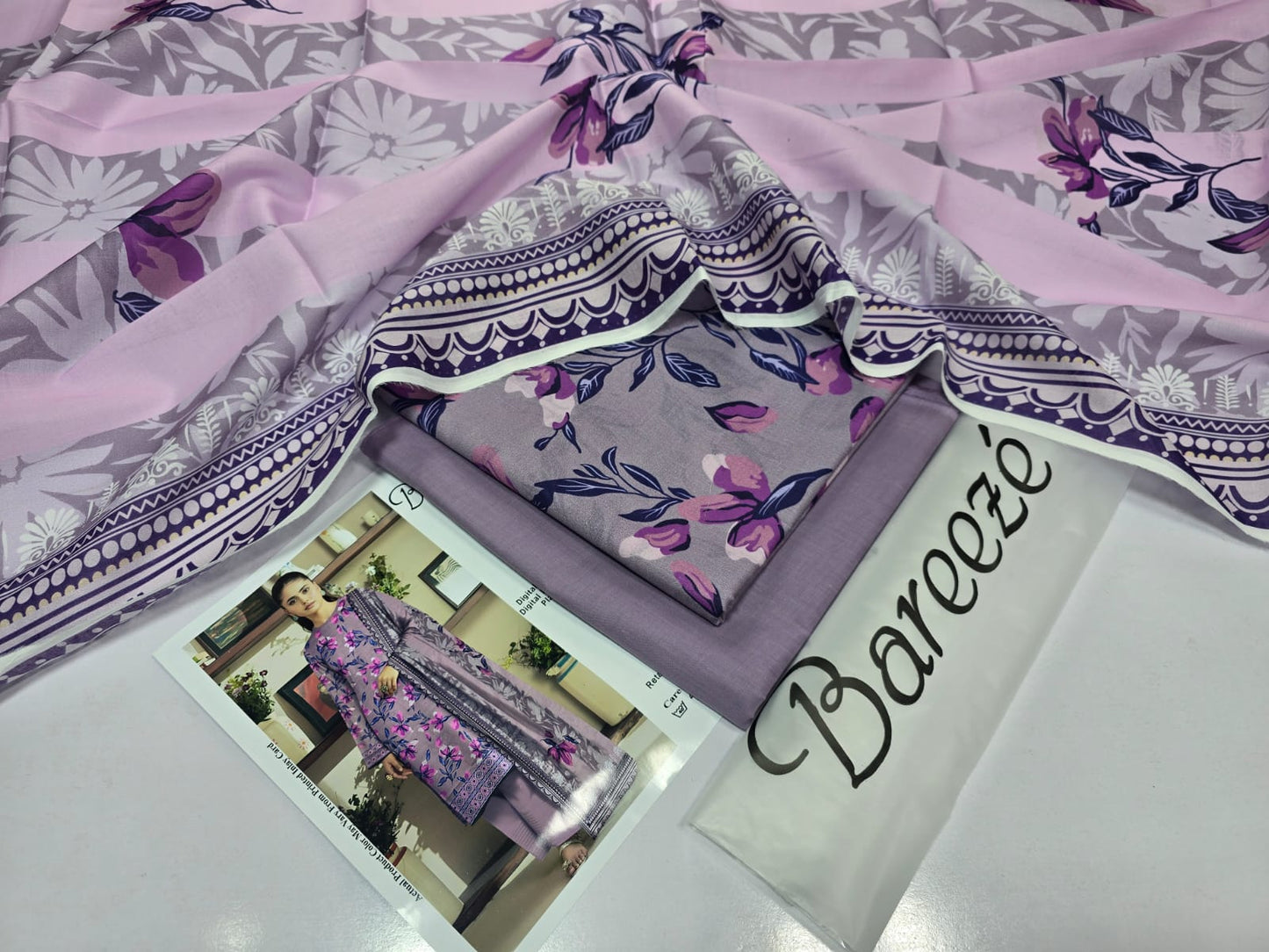 Lawn 3 Piece Digital Print (BAREEZE) S