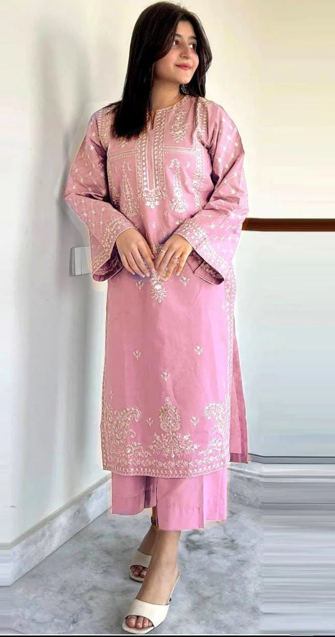 Lawn 2 Piece Embroidered Unstitched (BAREEZE)