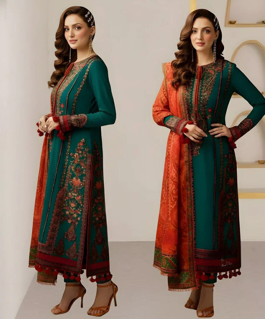 Lawn 3 Piece Embroidered Unstitched ( Aisling )