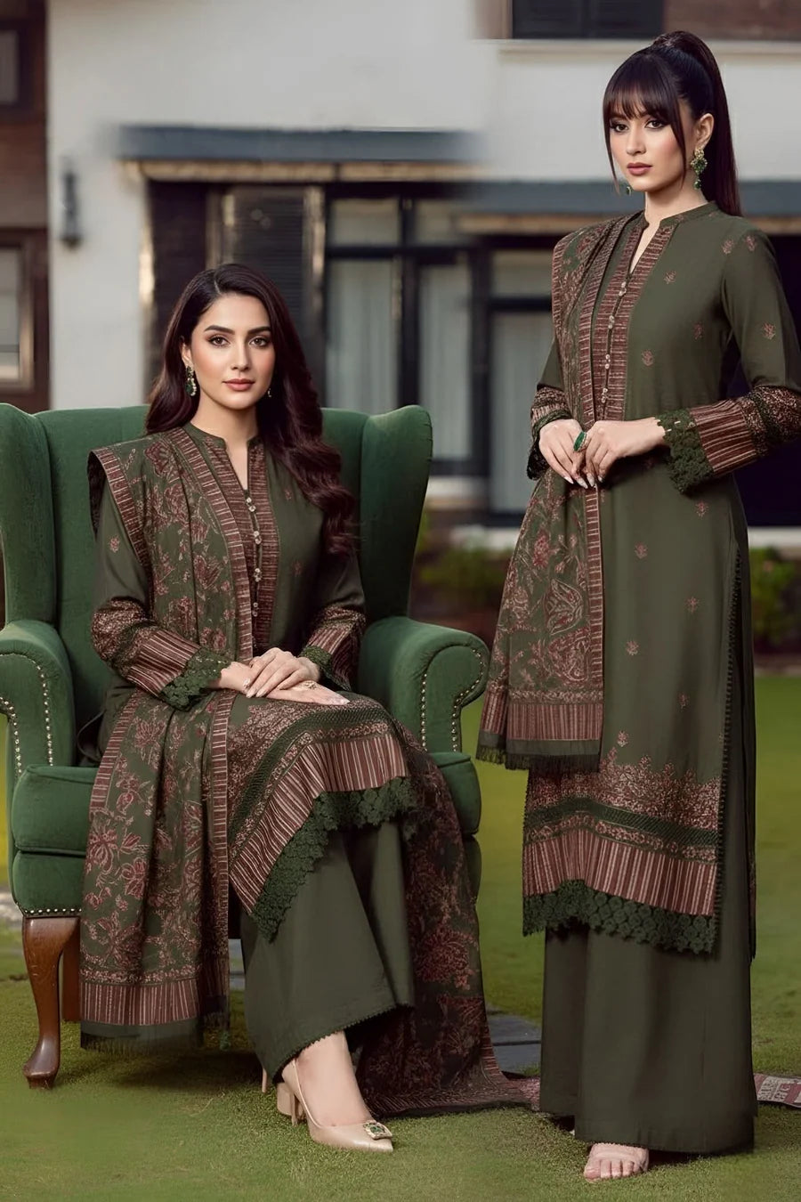 Lawn 3 Piece Embroidered Unstitched ( Aisling )