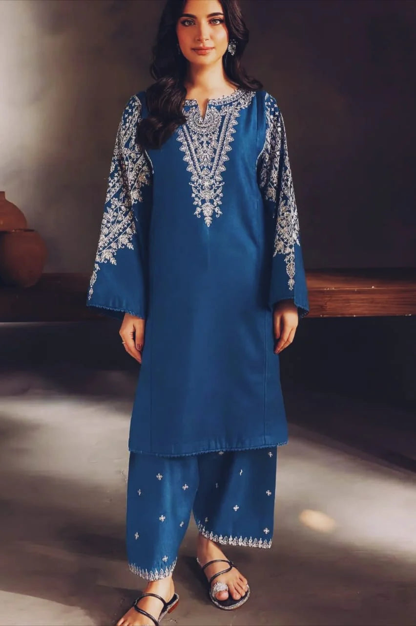 Lawn 2 Piece Embroidered Unstitched (BAREEZE)
