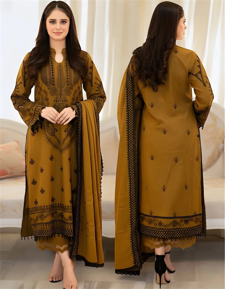 Libas Lawn 3 Piece Heavy Embroidered Unstitched