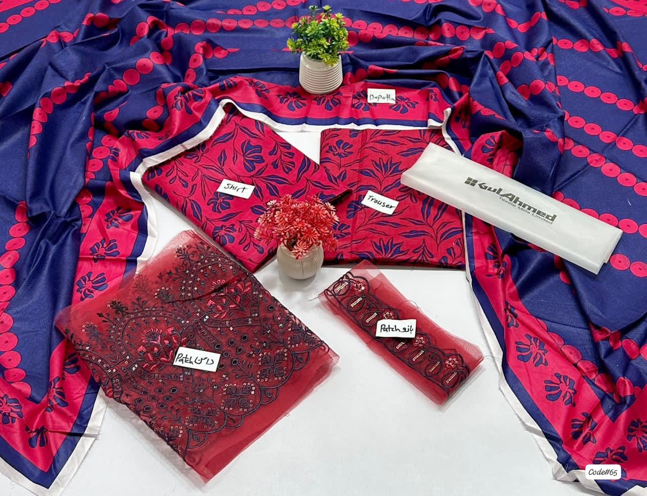 Lawn 3 Piece Digital Print (GUL AHMAD) S