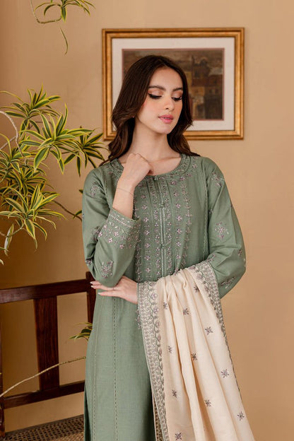 Jazmin Lawn 3 Piece Heavy Embroidered Unstitched