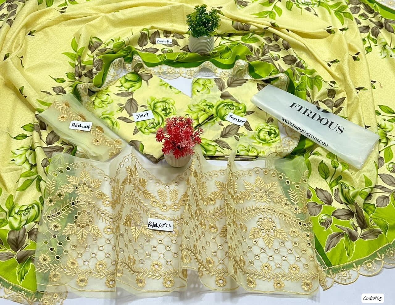 Lawn 3 Piece Digital Print (FIRDOUS) S