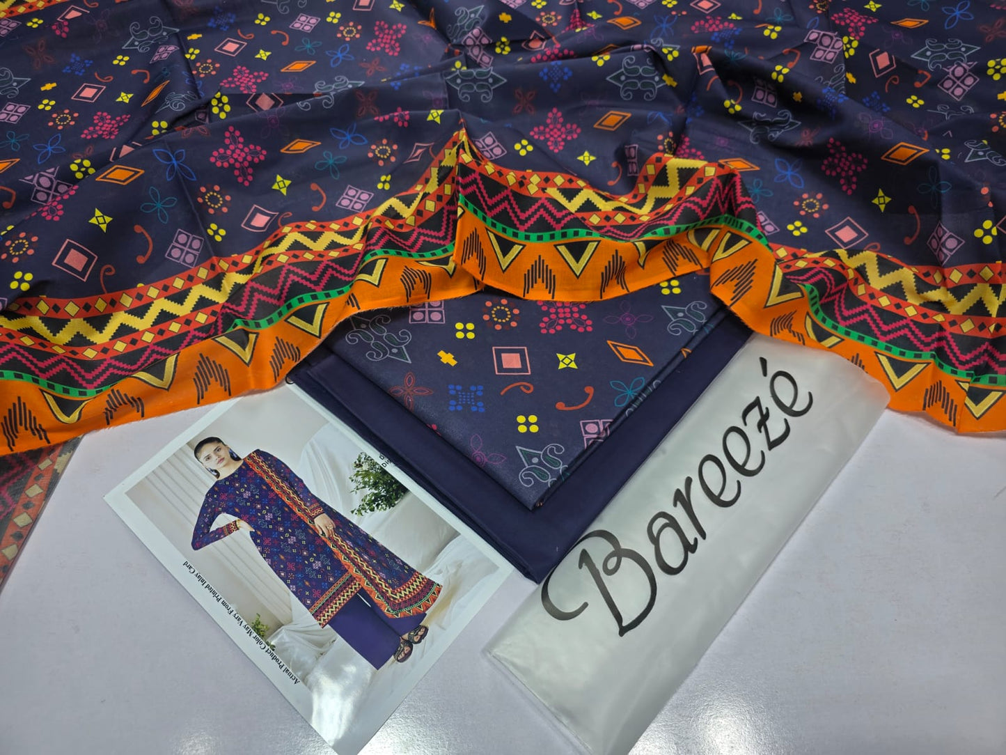 Lawn 3 Piece Digital Print (BAREEZE) S