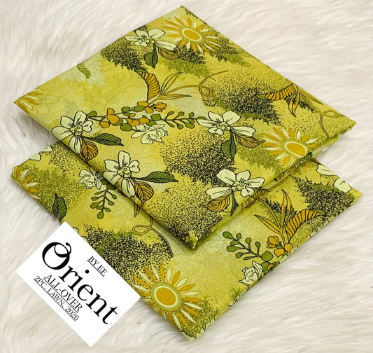 Orient 2-Piece Printed Summer Lawn Suit (Unstitched - Green Floral)