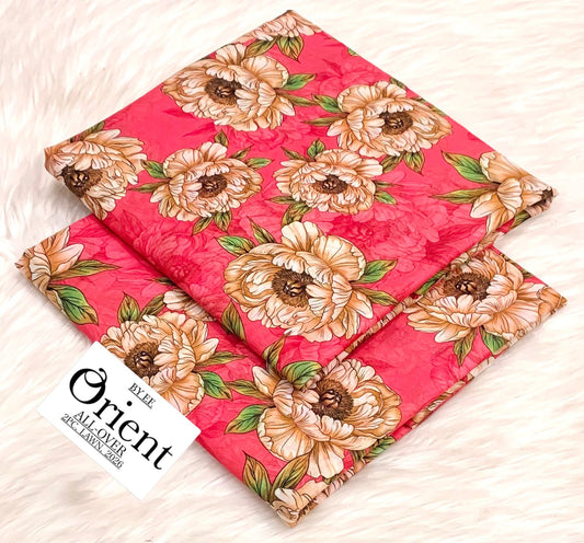 Orient 2-Piece Printed Summer Lawn Suit (Unstitched - Pink Floral)