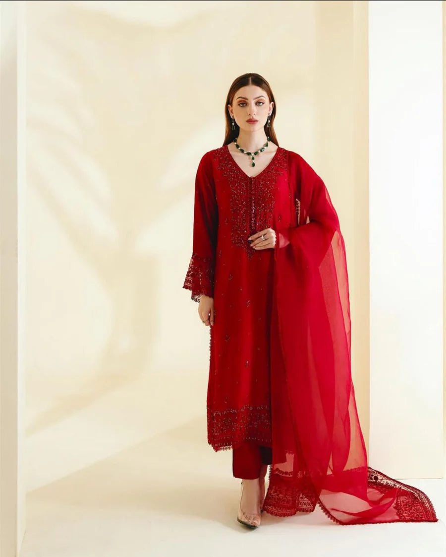 Lawn 3 Piece Embroidered Unstitched (AISLING)