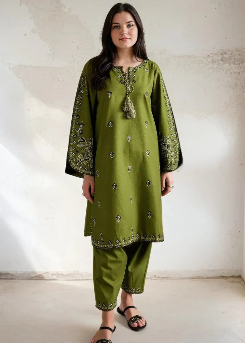 Lawn 2 Piece Embroidered Unstitched (BAREEZE)
