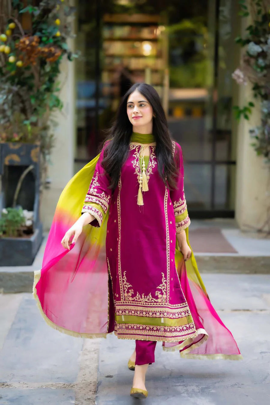 Lawn 3 Piece Embroidered Unstitched (Omal)
