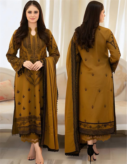 Libas Lawn 3 Piece Heavy Embroidered Unstitched