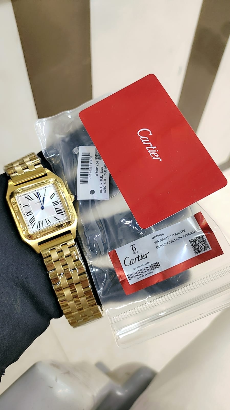 Cartier Watch for Men With Pouch And Packaging