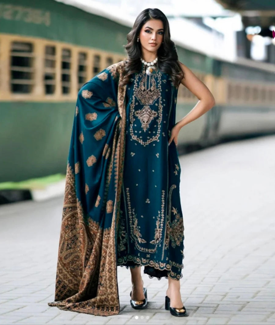 Lawn 3 Piece Embroidered Unstitched (Khaadi)