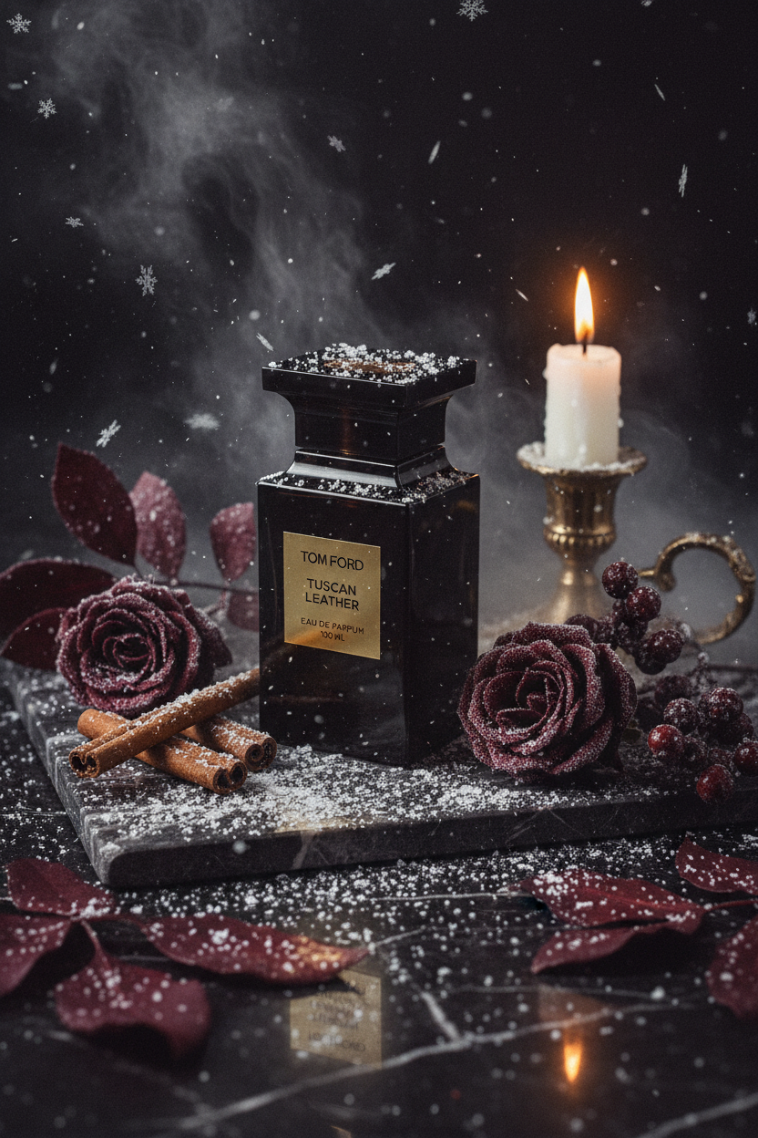 Tom Ford Tuscan Leather Aesthetic Winter Ad