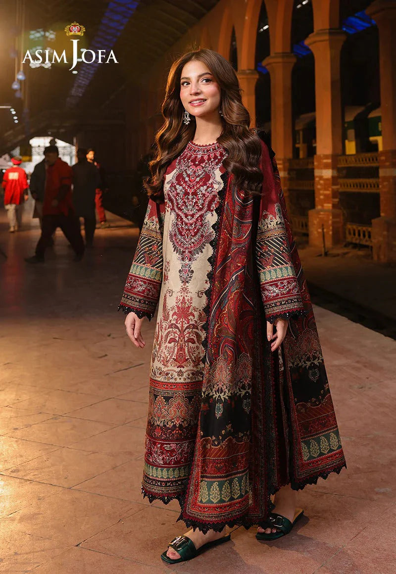 Asim Jofa 3 Piece Summer Lawn ( Digital Print )