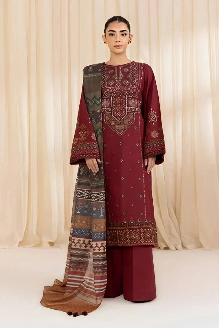 Lawn 3 Piece Embroidered Unstitched
